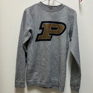 gray purdue crew neck
